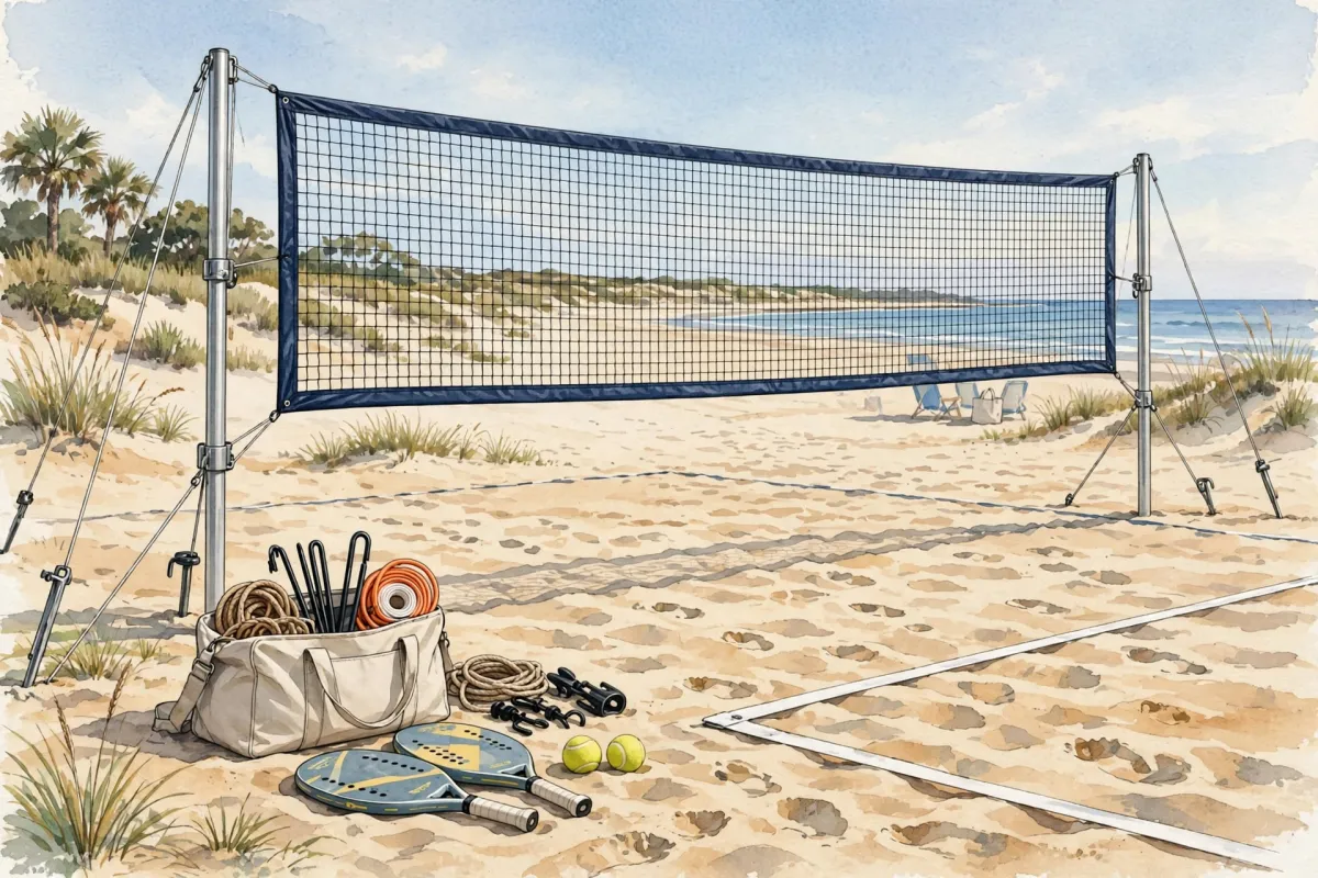 Tudo sobre a rede de beach tennis: altura oficial, tipos portáteis e como escolher a ideal